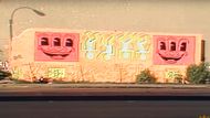 A mural painted by Keith Haring (Image via CBS Sunday Morning)